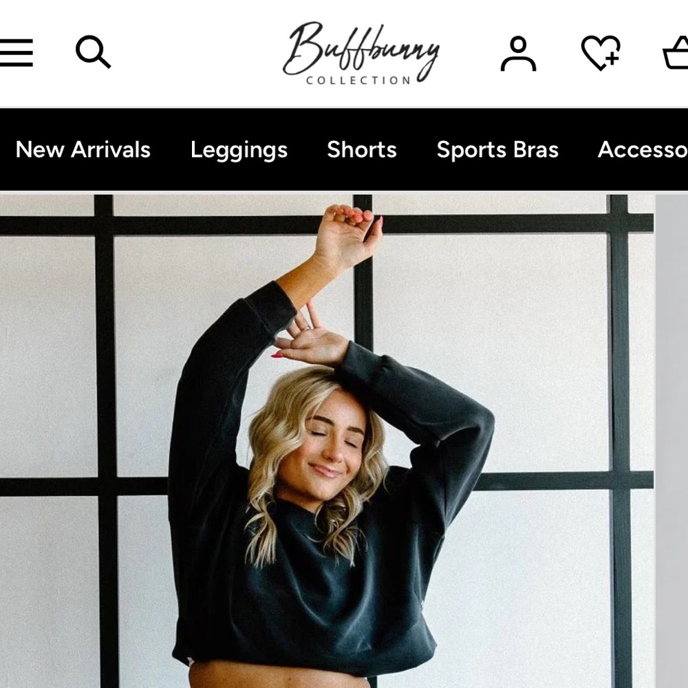 BuffBunny Black Luxe Crew Pullover